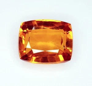 Loose Gemstone Natural Orange Padparadscha Sapphire Certified 11.07 Ct Cushion - Picture 1 of 10