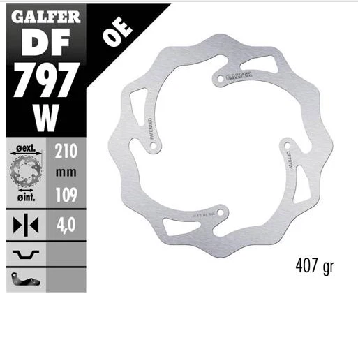 Rear Brake Disc Galfer Wave Fixed 240x3mm KTM 85 SX 19/16 13-20 Foto 1 de 1