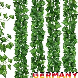 24/12 Stück Efeu Künstlich Girlande,Fake 168 Ft Efeugirlande für Küche Garten DE - Bild 1 von 21