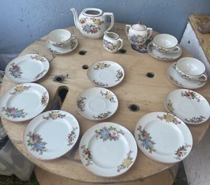 1930’s Hand Painted Floral Child China Tea Set Foreign - Picture 1 of 10