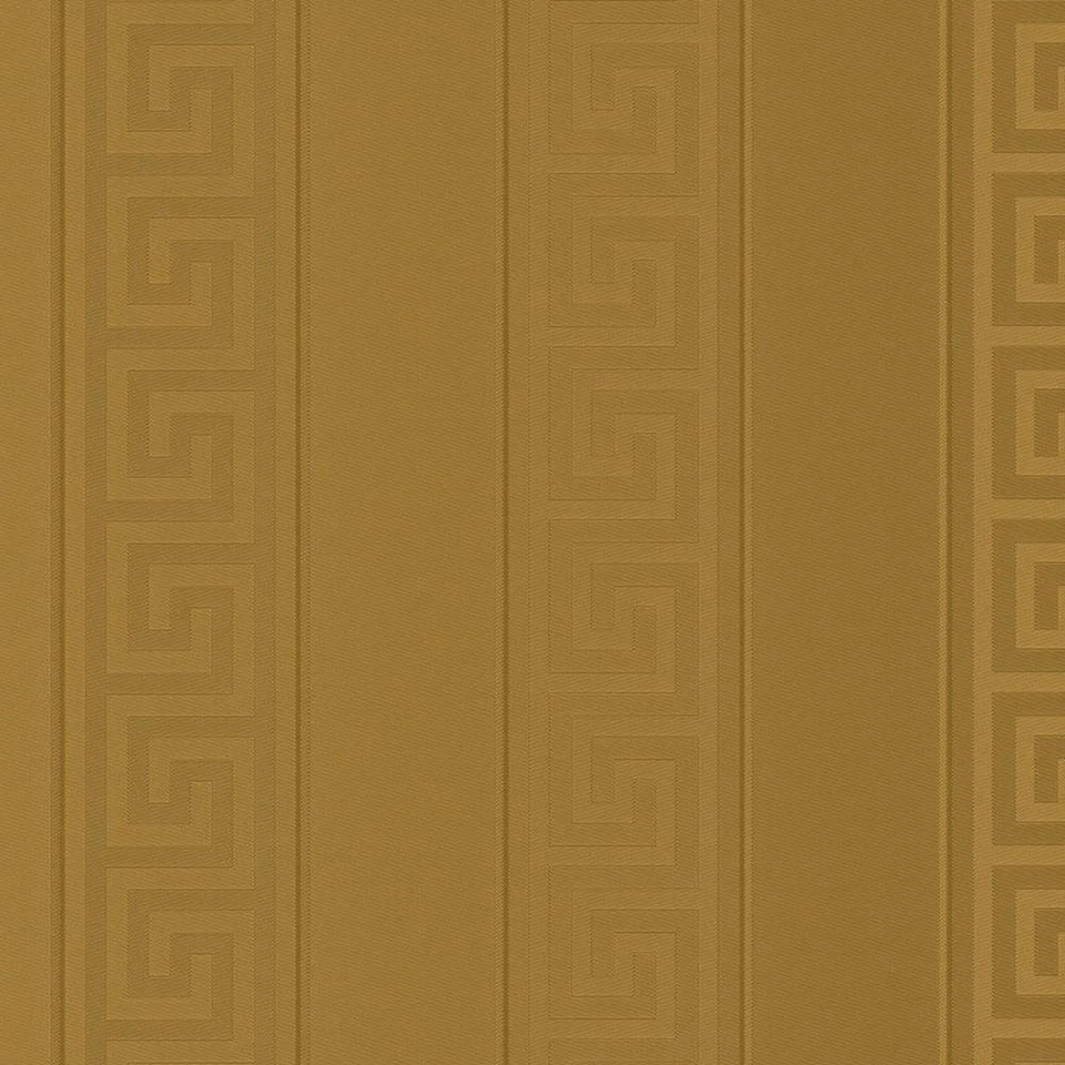 935242 - Papel pintado Versace llave griega a rayas dorado como creación Foto 1 de 1