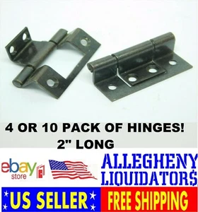 (4 - 10) Offset 2" Hinge 90° Bronze/Black Bench Lid Wooden Box Chest Cabinet HF - Picture 1 of 5