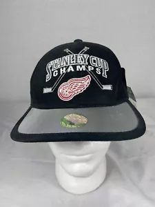 Detroit Red Wings Hat Starter Vintage 1998 Stanley Cup Locker Room Cap Black NHL - Picture 1 of 5