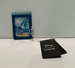 Portacarte Loungefly Disney Stitch Beach Frog scena nuovo - Foto 1 di 3
