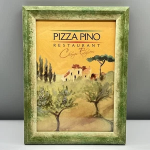 PIZZA PINO Framed VTG RESTAURANT MENU Champs Elysees PARIS FRANCE Closed 2021 - Picture 1 of 7