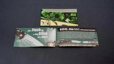 Vintage SOG Sog Knives Knife Small Product Brochure Manual Pamphlet Booklet Foto 1 de 4