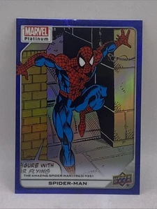 Upper Deck Marvel Platinum BLUE RAINBOW Spider-Man #153 UD SPIDERMAN Card 🔥 🕸 - Picture 1 of 2