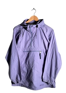 L.L.Bean Anorak Jacket Womens Size M Purple Vintage 1/4 Zip Pullover Outdoor - Picture 1 of 13