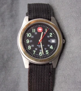 Men's WENGER Swiss Army Promotional Watch w/ New Battery - Works Great! a97 - Picture 1 of 5