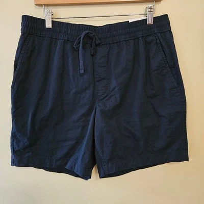 Pantalones Cortos Sonoma 7", Talla Mediana Todos los Días Algodón Azul Marino Bolsillos Elásticos  Foto 1 de 4