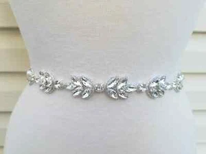 Wedding Belt, Bridal Belt, Sash Belt, Crystal Rhinestones - Picture 1 of 4