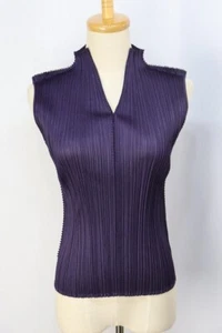 PLEATS PLEASE Purple Sleeveless Top 076 8363 - Picture 1 of 6