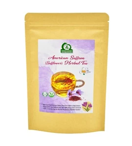 American Saffron (Safflower) Herbal Tea 60-Teabags - Krittiya Garden - Picture 1 of 13