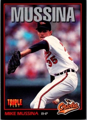 1993 Leaf Triple Play Baseball #13 MIKE MUSSINA Baltimore Orioles -NM- Free Ship - Image 1 of 2