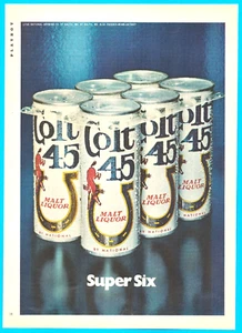 1972 COLT 45 Beer 6 pack malt liquor vintage PRINT AD - Picture 1 of 3