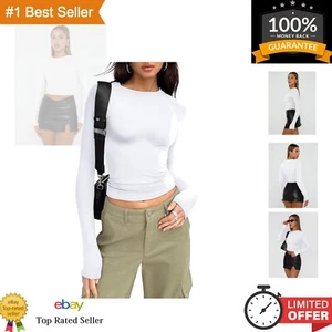 Stylish Long Sleeve Slim Fit Crop Top - Perfect for Fall & Winter Casual Wear - Picture 1 of 8