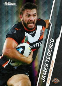 2015 Wests Tigers NRL ESP Traders Black Parallel Special Card - James Tedesco - Picture 1 of 3