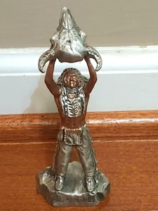 1990 Masterworks Fine Pewter Native American GOOD HUNTING Sculpture Peter Sedlow - Picture 1 of 10