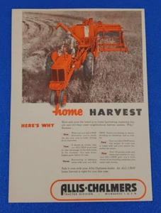 1959 ALLIS-CHALMERS ALL CROP HARVESTER ORIGINAL PRINT AD AMERICAN FARMER CLASSIC - Picture 1 of 1