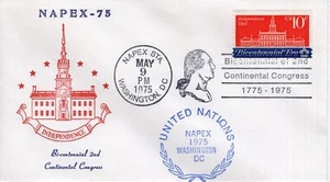 BICENTENNIAL OF 2ND CONTINENTAL CONGRESS, WASHINGTON, DC 1975 FDC18801 - Picture 1 of 1