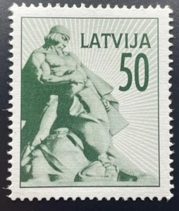 Latvia stamps 1992 Lacplesis (Bear Slayer) – Sculpture - Picture 1 of 1