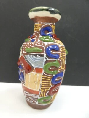 CHINESE HAND PAINTED FLORAL POTTERY CERAMIC VASE - image 1 of 4