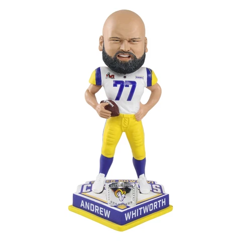Andrew Whitworth Los Angeles Rams Super Bowl LVI Champions Bobblehead NFL Cover