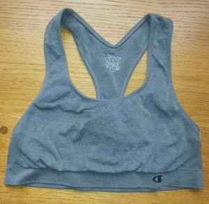 CHAMPION Pull On Sports Athletic Bra Gray Size S Stretch Racerback EUC - Picture 1 of 3