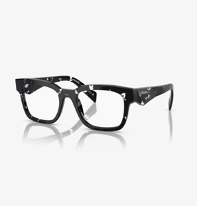 Prada PR A10V 150-101 Havana Black Frame 53mm Demo Lens Men's Eyeglasses  - Picture 1 of 16