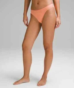 Lululemon Nulu Dipped-Waist Thong SET OF 3 Underwear Coral Kiss Size S NWT $22 - Picture 1 of 3