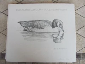 NC-4   1986   North Carolina  State Duck Stamp Print   OFFER  #NC4XV12DSS - Picture 1 of 2