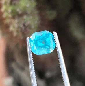 1.50ct tope quality natural blue apatite cut gem - Picture 1 of 5