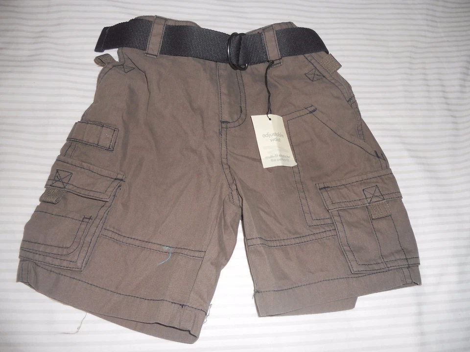 Boys Pumpkin Patch cotton nylon shorts with belt Size 0 for 6-12 mths  NWT - image 1 of 1