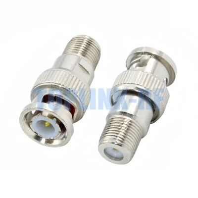 10x F Female Jack to BNC Male Plug RF Coaxial Adapter Connector Straight Radio - Image 1 of 4