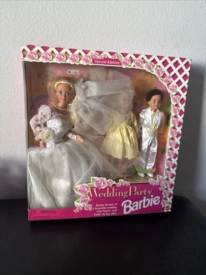 Barbie 1994 fiesta boda edición especial conjunto de regalo con Stacie y Todd Foto 1 de 4