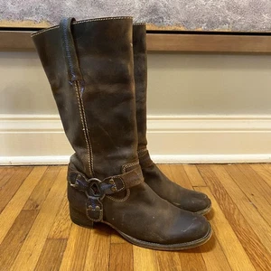 Bed Stu Harness Boots Womens Size 8.5 Brown Leather Harness Cobbler Western - Picture 1 of 15