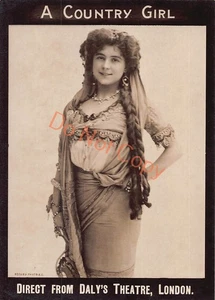 A Country Girl Direct From Daly's Theatre London Photograph Flyer 3”x 4.1” (9) - Picture 1 of 3