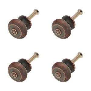 Set 4 pomelli per porta armadio Bloxwich bronzo invecchiato armadio cucina maniglia estraibile 30 m - Foto 1 di 13