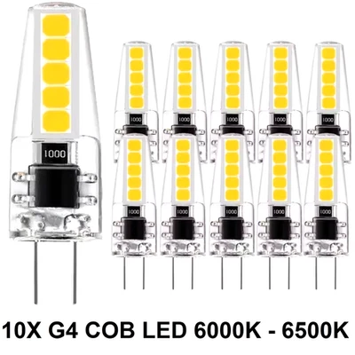 10X LAMPADINE LED G4 12V 6000K LUCI 5W BIANCO FREDDO RISPARMIO ENERGETICO A+++ - Immagine 1 di 4