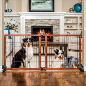 Carlson Cancello per Animali Domestici Extra Alto 70 Pollici Largo Regolabile, Legno Premium ( - Foto 1 di 6