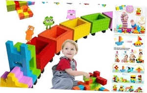  Magnetic Blocks for Kids Ages 4-8 Montessori Toys for 3 Year Old Sensory Toys  - Picture 1 of 7