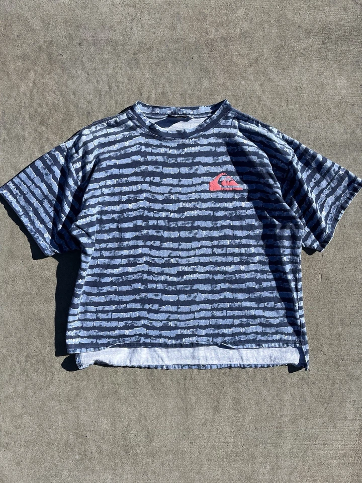 Vintage 80s Quicksilver Surf Skate All Over Print AOP Single Stitch TShirt L - Image 1 of 3
