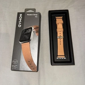 Cinturino moderno Nomad 40 mm pelle marrone rustico - adatto per Apple Watch serie 1-4 USATO - Foto 1 di 8