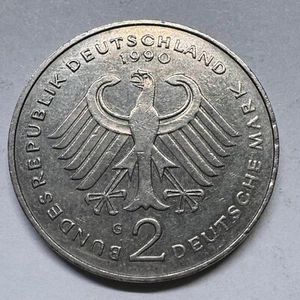 1990 Germany 2 Mark - G - Beautiful Coin - #A-051 - Picture 1 of 2