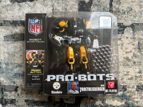 Pittsburgh Steelers #7 Ben Roethlisberger PRO-BOT NFL Licensed 7" Robot NIP Cover