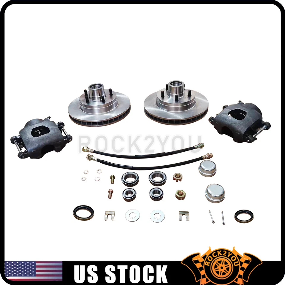 Front Truck Disc Brake Conversion Wheel Component Kit 5Lug For 1960-70 Chevy C10 - Image 1 of 4