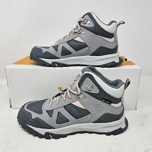 Juniors Timberland Lincoln Peaker Mid WP Leather Boot / Grey Pink / TB0A5RX3 085 - Picture 1 of 5