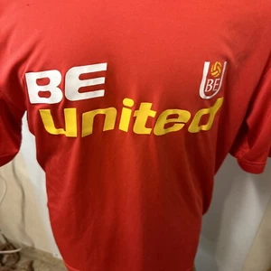 BE United Soccer Sports Tek Shirt Men's Red Magna Sports Futbol Size L - Picture 1 of 8