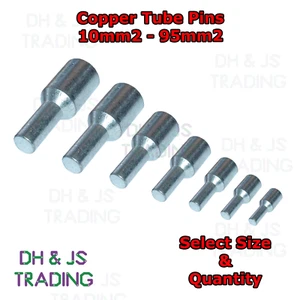 Heavy Duty Brass Copper Tube Pins 10mm² 16mm² 25mm² 35mm² 50mm² 70mm² 95mm² - Picture 1 of 1
