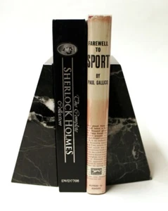 Genuine Solid Marble Bookend Set 6 x 4 Inch Bay-Berk International  - Photo 1 sur 12